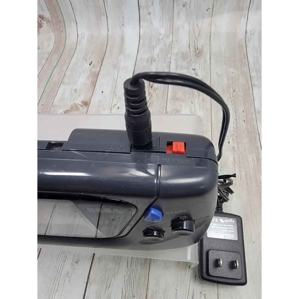 Sega Game Gear Console Power Plug & 2 Games - (For Parts or Repair)
